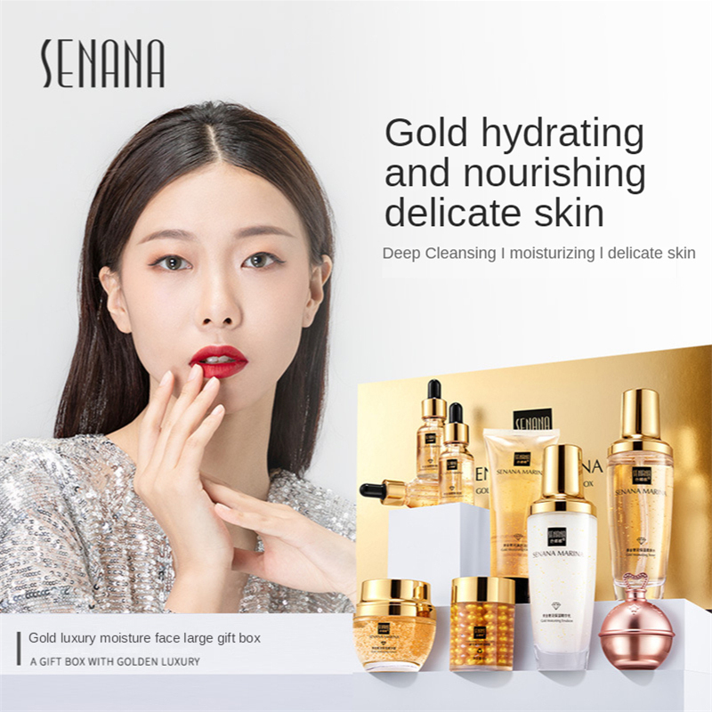 Women 24K Gold Skin Care Set 9 - Luxury Skincare Kit 评论和价格