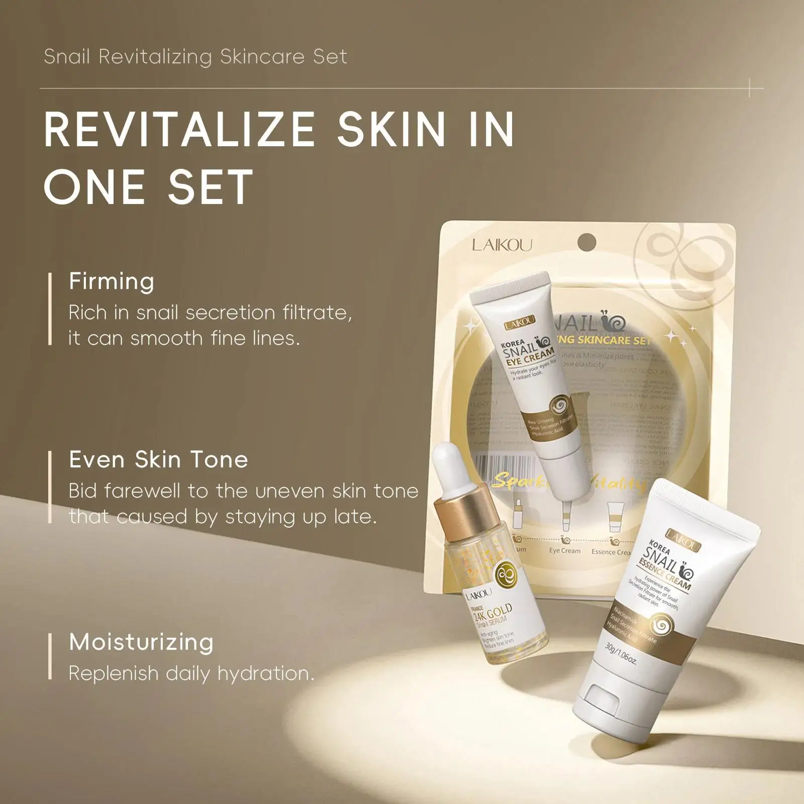 24K Gold Snail Repair Serum Ey - Luxury Skincare Line 评论和价格